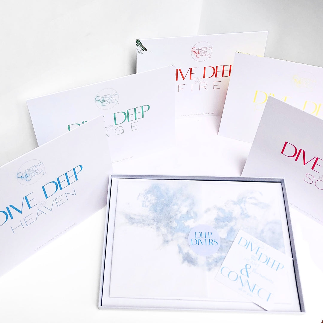 DEEP DIVERS - Luxury Set of Art Cards with a Message